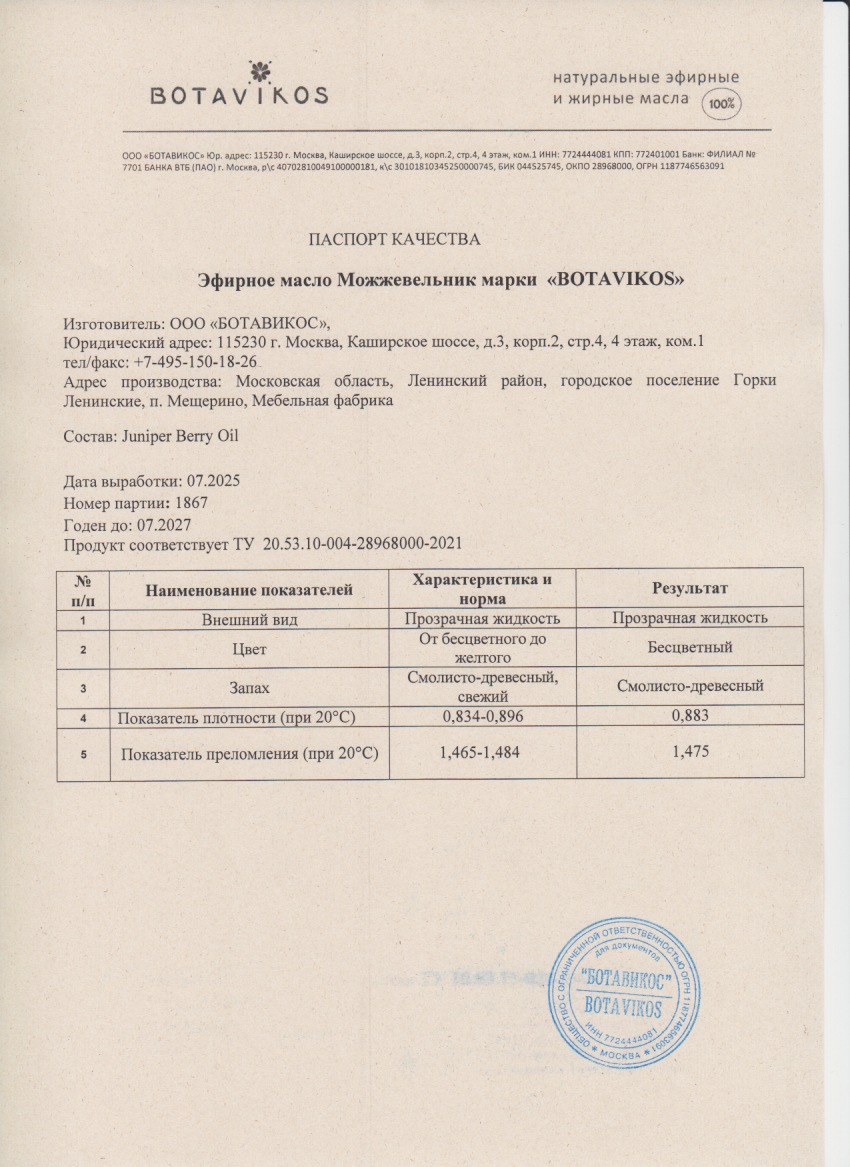 Паспорт №072025